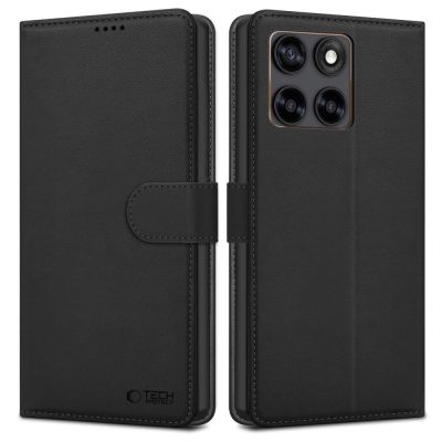 Tech-Protect Brieftaschenhülle für Motorola Edge 70 Fusion / Fusion + 5G – Schwarz