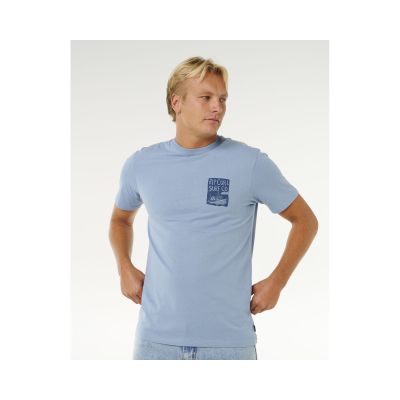 6. Herren RIP CURL Keep On Trucking Kurzarm-T-Shirt Blau