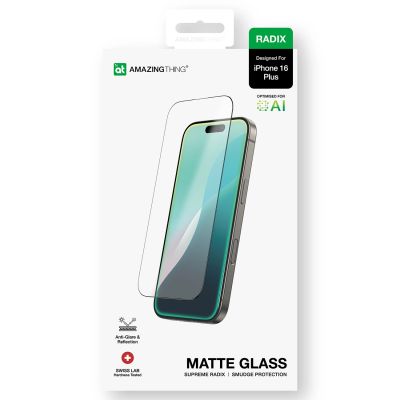 11. AmazingThing Radix Matte Glass Panzerglas für iPhone 16 Plus