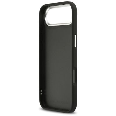 7. Karl Lagerfeld FW iPhone Air Hülle mit genarbten Karl & Choupette Köpfen, Pins und Logo - Schwarz