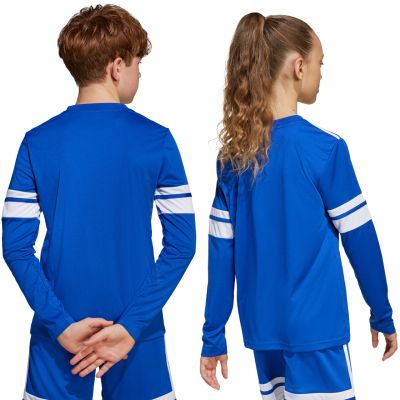 4. adidas Squadra 25 Langarm-T-Shirt für Kinder, Blau JJ0046