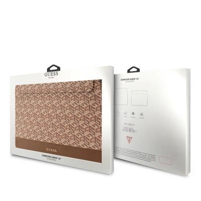 4. Guess GCube Stripes Tasche für einen 16-Zoll-Laptop – braun