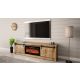 7. GRANERO TV-Schrank + Kamin 200x56,7x35 Wotan Eiche