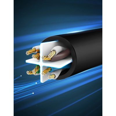 9. Ugreen Kabel Internet Netzwerkkabel Ethernet Patchkabel RJ45 Cat 6 UTP 1000Mbps 20m Schwarz (20166)