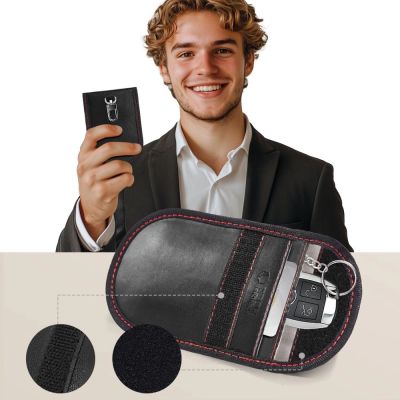 3. Tech-Protect KLR100 RFID-Hülle – Schwarz und Rot