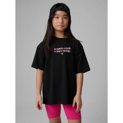 Locker geschnittenes Mädchen-T-Shirt mit Aufdruck 4F 4FJRSS26TTSHF4137-20S