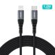 3. Choetech IP0039 USB-C/ Lightning MFi-Kabel, 1,2 m lang – Schwarz