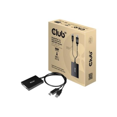 CLUB3D CAC-1010-A Kabeladapter 0,6 m DisplayPort DVI-D + USB Schwarz