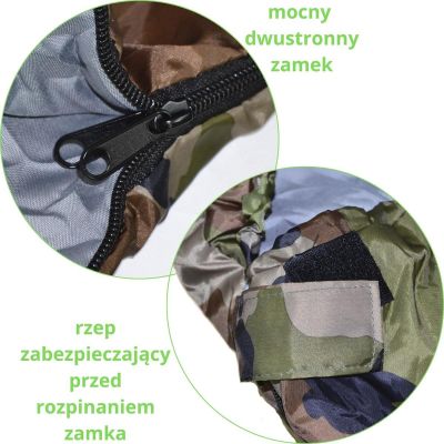 33. CAMO TOURIST SCHLAFSACK 210x80x50CM MIT ENERO CAMP COMPRESSION