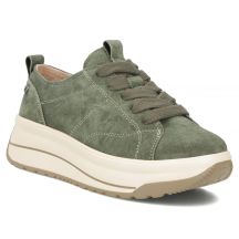 Filippo DP7959 grüne Leder-Plateau-Sneaker