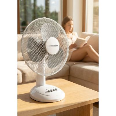 12. Esperanza Chinnok EHF003WE Tischventilator (weiß, grau)