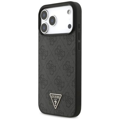 3. Guess 4G Strap Triangle Logo MagSafe Hülle für iPhone 17 Pro Max – Schwarz