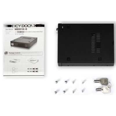 8. Icy Dock MB991IK-B Laufwerksschacht für 2,5"-Festplatten, Schwarz