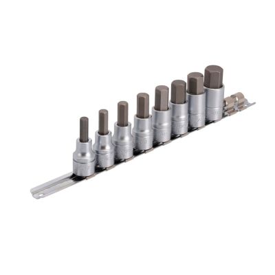 UNIOR 1/2'' Sechskant-Schraubendreher-Steckschlüssel auf einer Schiene