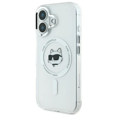2. Karl Lagerfeld IML Metal Choupette Head MagSafe Hülle für iPhone 16 Plus – weiß