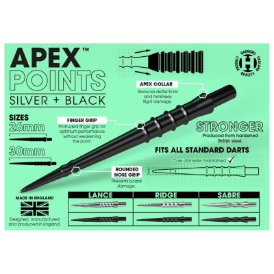 2. Harrows Apex Lance Steeltip Dartspitzen HS-TNK-000013913