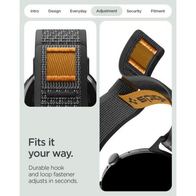 9. Spigen Athlex Air Armband für Google Pixel Watch 41 mm – Schwarz-Orange