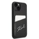 4. Karl Lagerfeld Signature Logo Cardslot-Hülle für iPhone 14 Plus – Schwarz