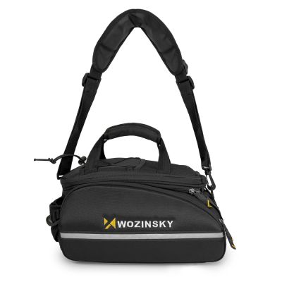 4. Wozinsky große Fahrradgepäckträgertasche 35l + Regenschutz schwarz (WBB19BK)
