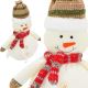 6. Dekorativer Schneemann, 23 cm, mit Hut und Schal