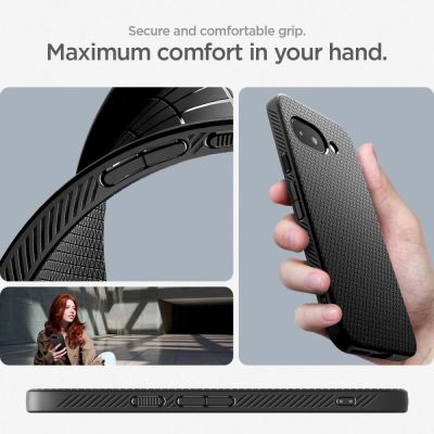 16. Spigen Liquid Air Case für Google Pixel 9A - Mattschwarz