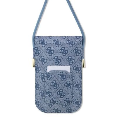 2. Guess GUOWBP4SNSB Handtasche – blaues 4G Metal Script Logo