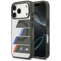 BMW M IML Metallknöpfe, dreifarbige Linien, MagSafe-Hülle für iPhone 17 Pro Max – Grau