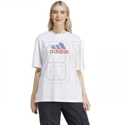 3. adidas Flower Pack Badge of Sport Damen T-Shirt Weiß IT1421