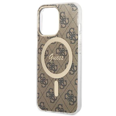 6. Set Guess GUBPP13LH4EACSW Hülle + Ladegerät iPhone 13 Pro braun/braun Hartschale 4G Print MagSafe