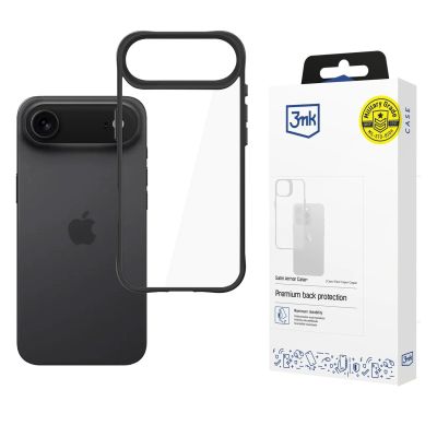 3mk Satin Armor Case+ für iPhone Air – Transparent Schwarz