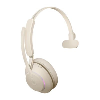 2. Jabra Evolve2 65 MS Mono Link380c Kabelloser Over-Ear-Kopfhörer, Beige