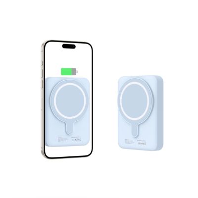 3. Tech-Protect LifeMag PB11 Powerbank mit MagSafe 10000 mAh 15 W USB-C-Anschluss – blau + USB-C-Kabel