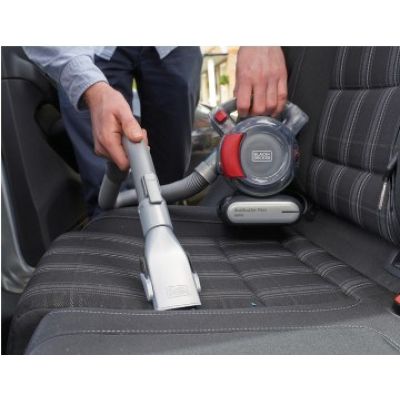 3. Black & Decker PD1200AV Tragbarer Staubsauger, beutellos, Grau/Rot
