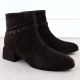 3. Damen-Ankle-Boots aus Leder mit Zierabsatz, braun, D&A S.Barski Premium Collection CR52-651