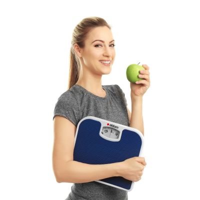 8. ELDOM Mechanische Badezimmerwaage BR2016N Blau Bis zu 130 kg