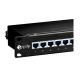2. CAT6-Patchpanel, 16 Ports, schwarz, 19" (1U)