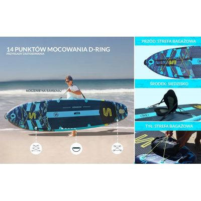 4. SUP-Board SKATINGER Asiaticus 350x89x15 cm Yoga