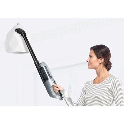 21. Bosch BCH3P210 Akku-/Stielstaubsauger mit integrierter Bürste, beutellos, 0,4 l, netz-/akkubetrieben, schwarz/grau