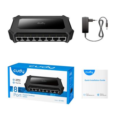 5. Switch CUDY GS108D mit 8 Ports 10/100/1000