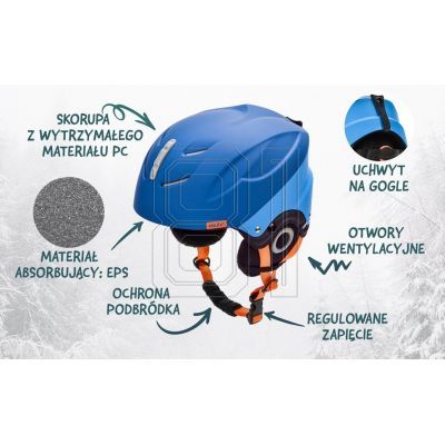 30. Meteor Lumi Skihelm Marineblau/Blau 24867-24869