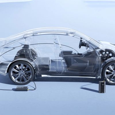 6. Baseus PrimeTrip VA1 75W 2-in-1 Reifenkompressor mit Taschenlampe und 6000mAh Powerbank – Schwarz