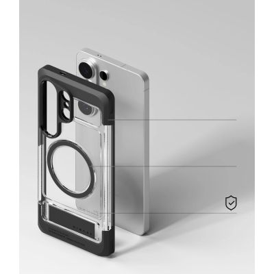 7. Ringke UX Magnetische MagSafe-Hülle für Samsung Galaxy S26 Ultra – Transparent Schwarz