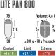 5. High Peak Lite Pak 800 Schlafsack 23260