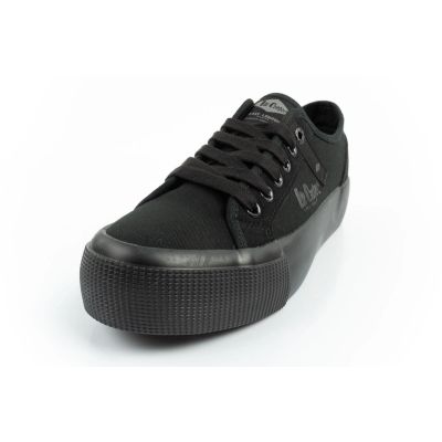12. Lee Cooper Damen Sportschuhe Stoff Plateau Sneakers schwarz