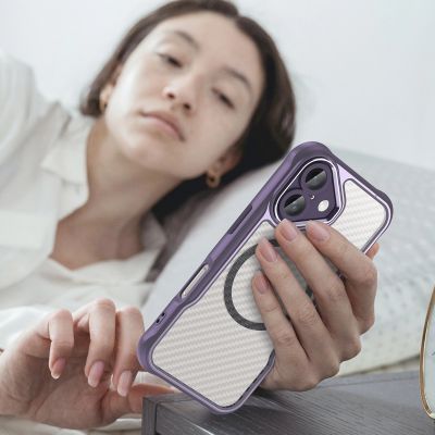 7. Leading Series MagSafe Silikonhülle für iPhone 16 – Lila