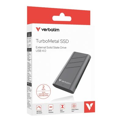 8. Verbatim TurboMetal SSD USB4 2 TB USB Typ-C USB4 Gen 2x2 Silber
