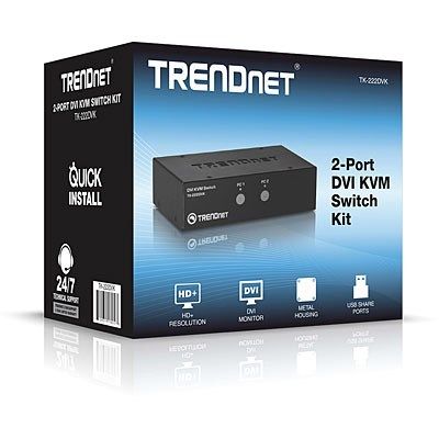 4. TRENDnet KVM 2-Port DVI Switch Kit