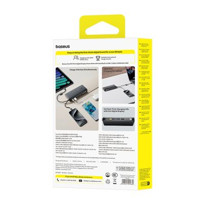 6. Baseus EnerFill FC41 25000mAh 145W Powerbank mit Digitalanzeige und integriertem Dual-USB-C-Kabel – Schwarz