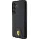 2. Ferrari Carbon Stitched Bottom Case für Samsung Galaxy S24+ – Schwarz