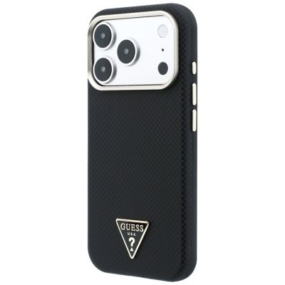2. Guess Kevlar Triangle Logo MagSafe Hülle für iPhone 17 Pro / 18 Pro - Schwarz